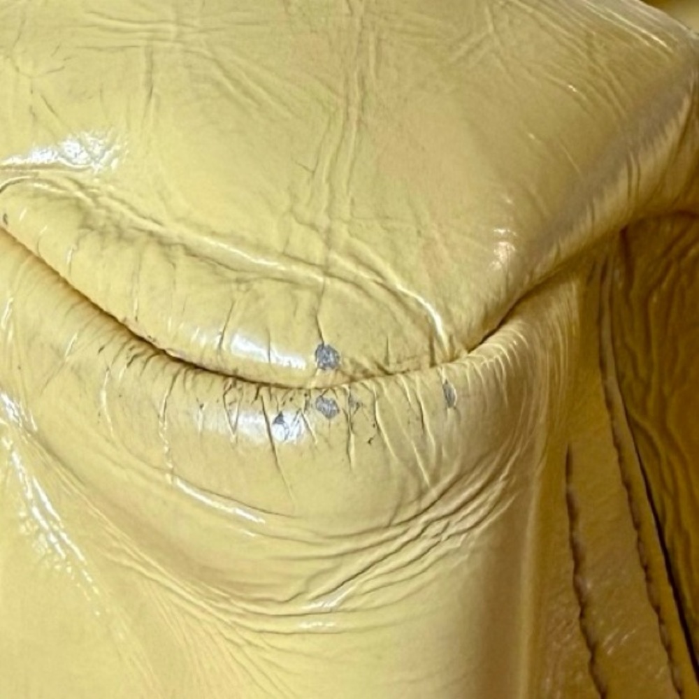 Vintage Y2K Coach Gallery East West Pleated Tote Handbag, in Canary yellow, EUC - Picture 13 of 15